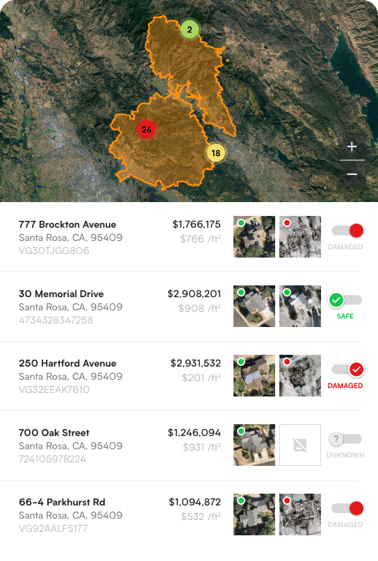 Nearmap insurance platform interface designed by Mike Zimmer